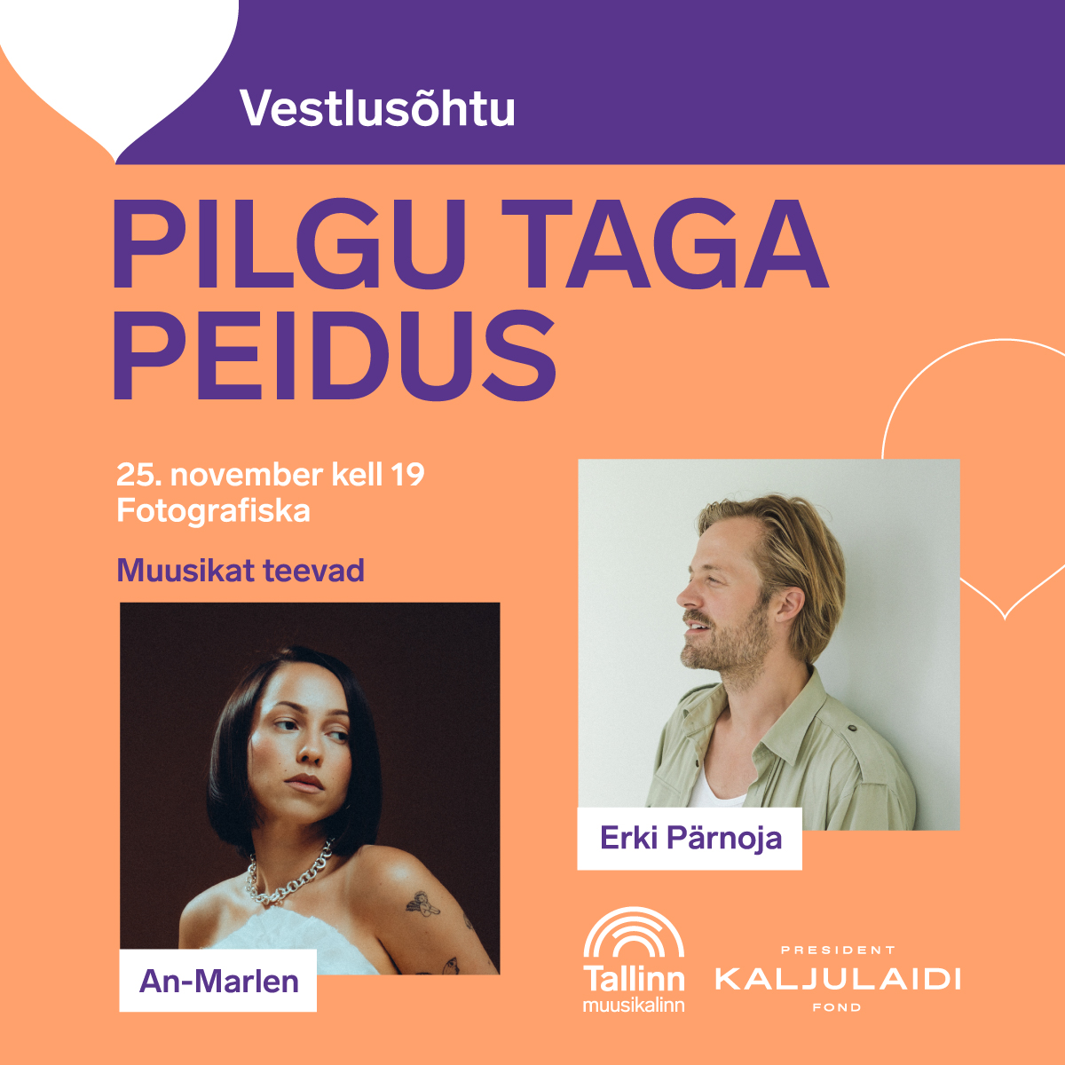 Muusikaline vestlusõhtu naistevastase vägivalla teemal "Pilgu taga peidus"