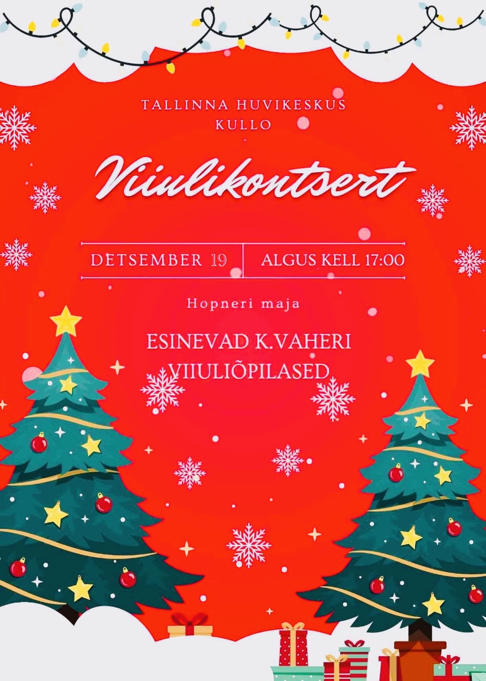 Viiuliõpilaste jõulukontsert